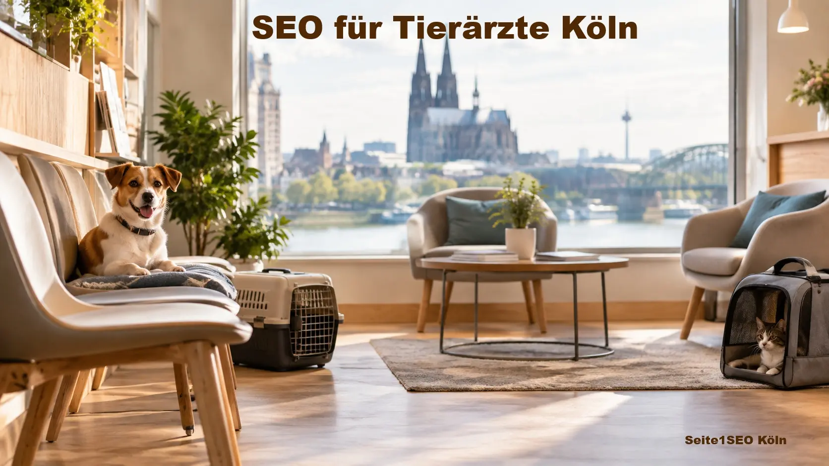Freundlicher Wartebereich einer Tierarztpraxis in Köln – Seite1SEO SEO für Tierärzte